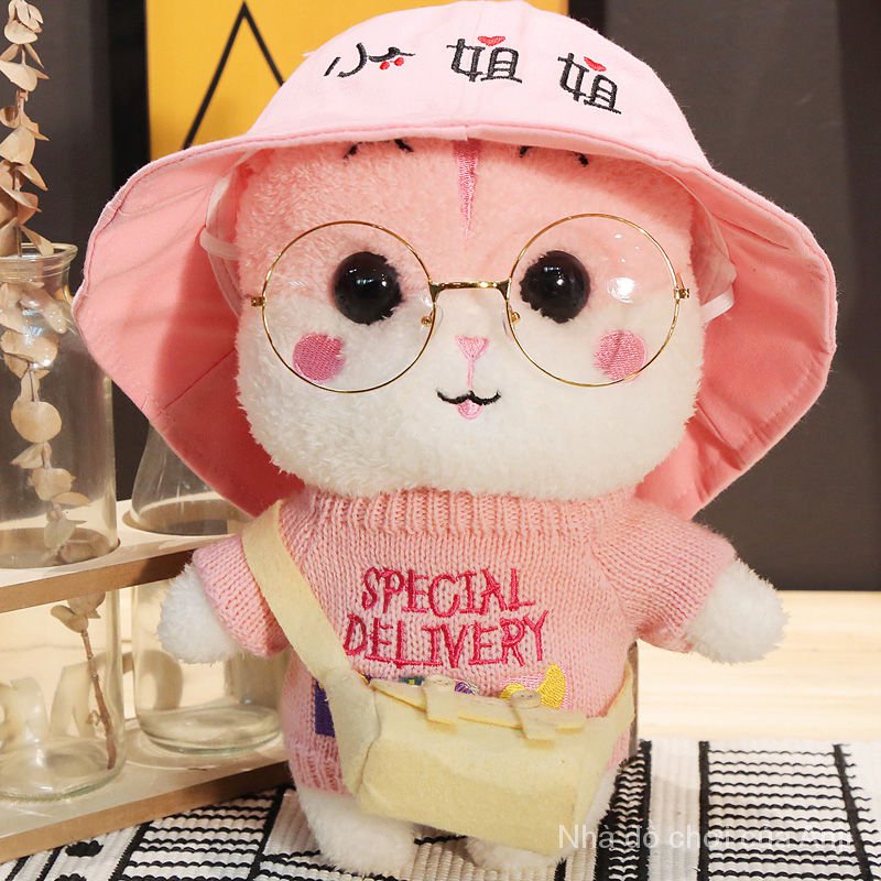 Đồ chơi chuột hamster nhồi bông màu hồng xinh xắn
