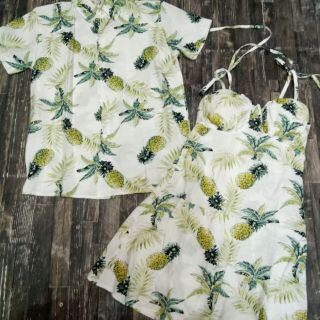 Set đôi đi biển, set hoa quả đi biển  chất đũi
