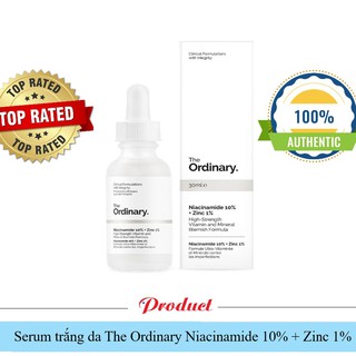 (Hàng Auth,có bill) Tinh chất sáng da The ordinary Niacinamide 10% + Zinc 1% (30 ml)