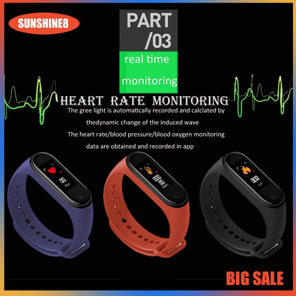 【SUN】❇️M3/4 ❇️Vòng đeo tay thông minh theo dõi sức khỏe kết nối Bluetooth kèm phụ kiện
