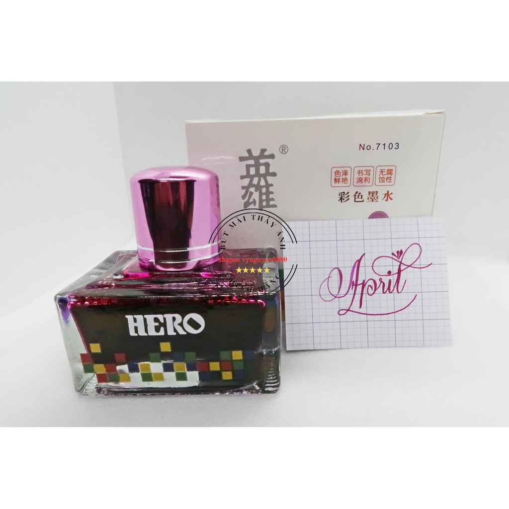 Mực Hero dung tích 40ml không lem không cặn