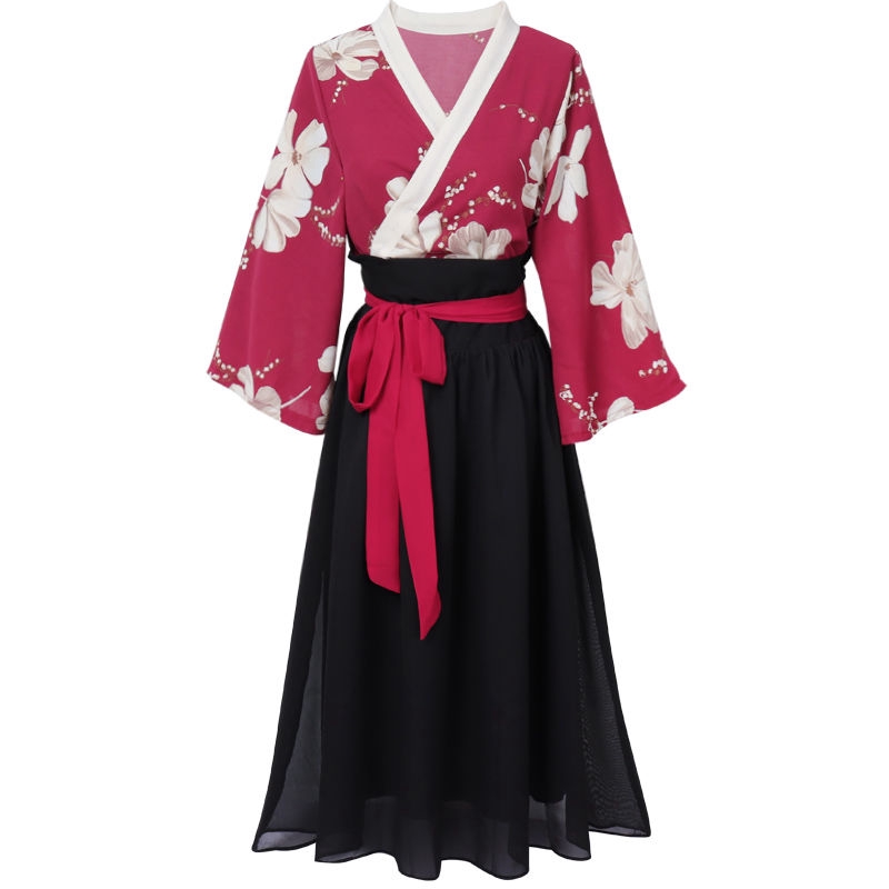 Chinese element jacket skirt daily Hanfu Republic of China students class service ancient style improved women's clothing costume Chinese style summer and autumn suit