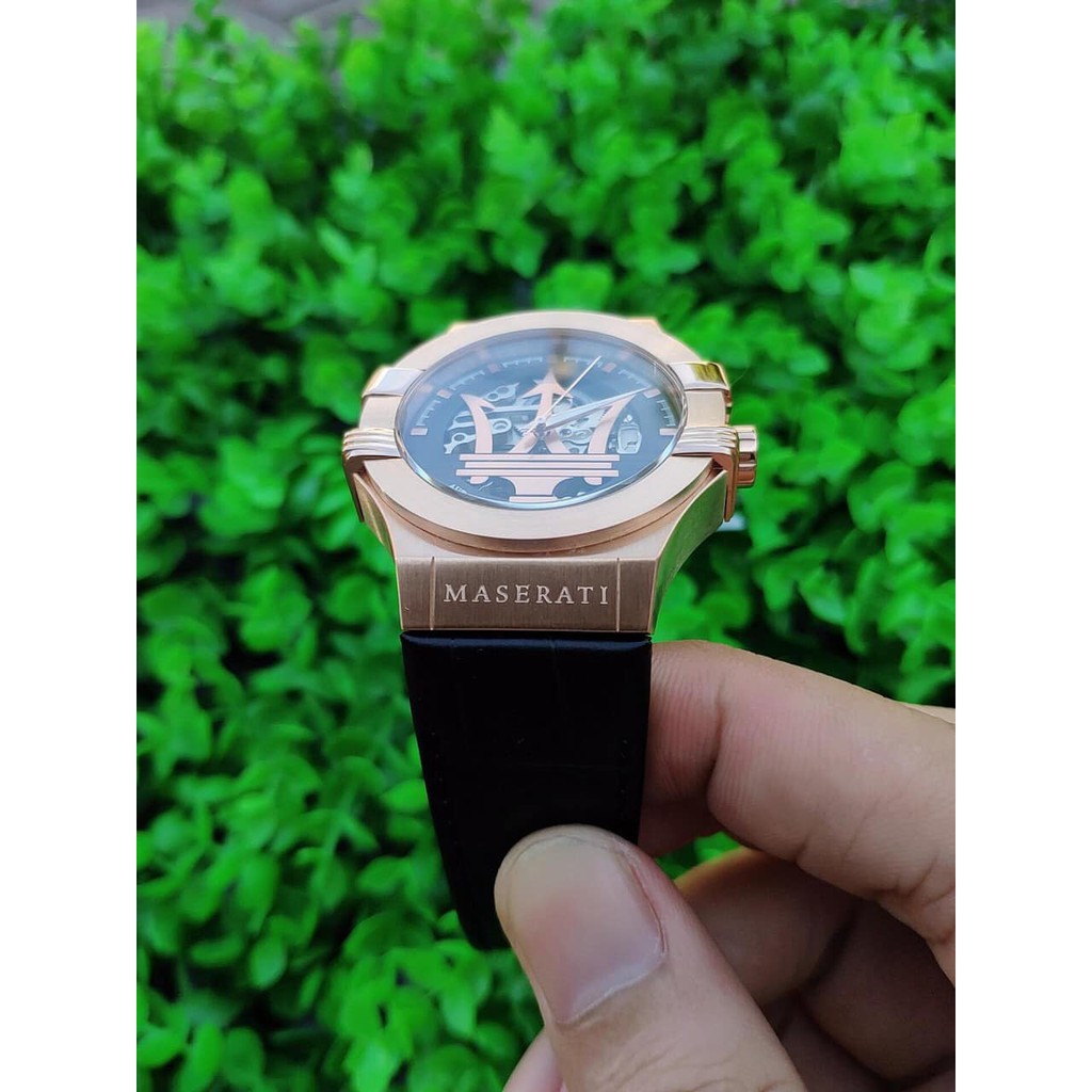 Đồng Hồ Nam Maserati Potenza Automatic Black Skeleton R8821108002