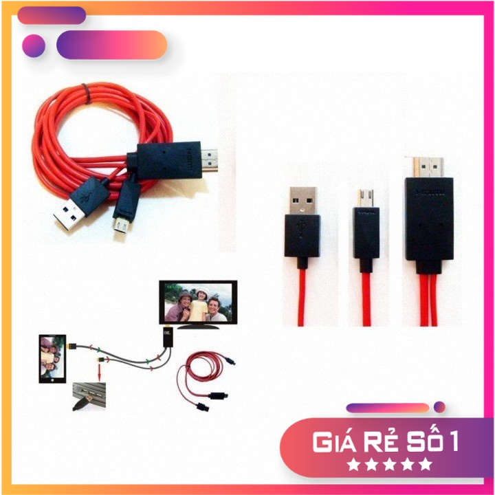 Dây Cáp Kết Nối Cổng HDMI Từ Điện Thoại Sang TiVi |Phutuan91