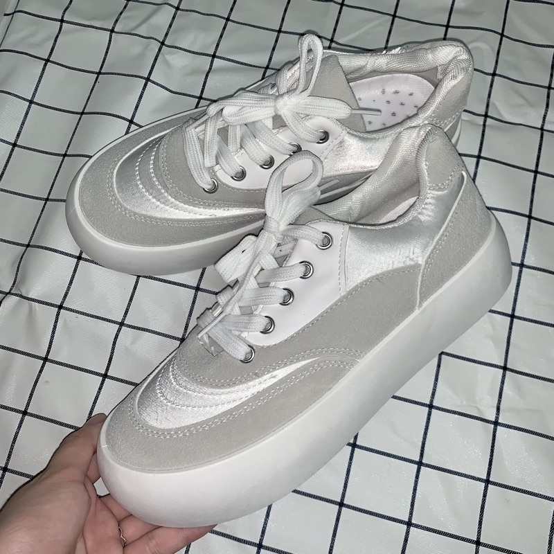 ( Video - Ảnh thật - SẴN SIZE 37) Giày nữ thể thao - giày rose blackpink - đế bánh mỳ 4cm