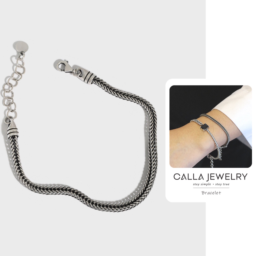 Lắc tay Vòng tay bạc thái Unisex cá tính Calla Jewelry B019