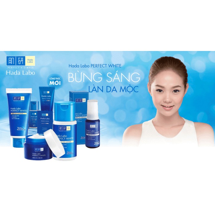 Bộ Sản Phẩm Dưỡng Trắng Da Tối Ưu Hada Labo Perfect White