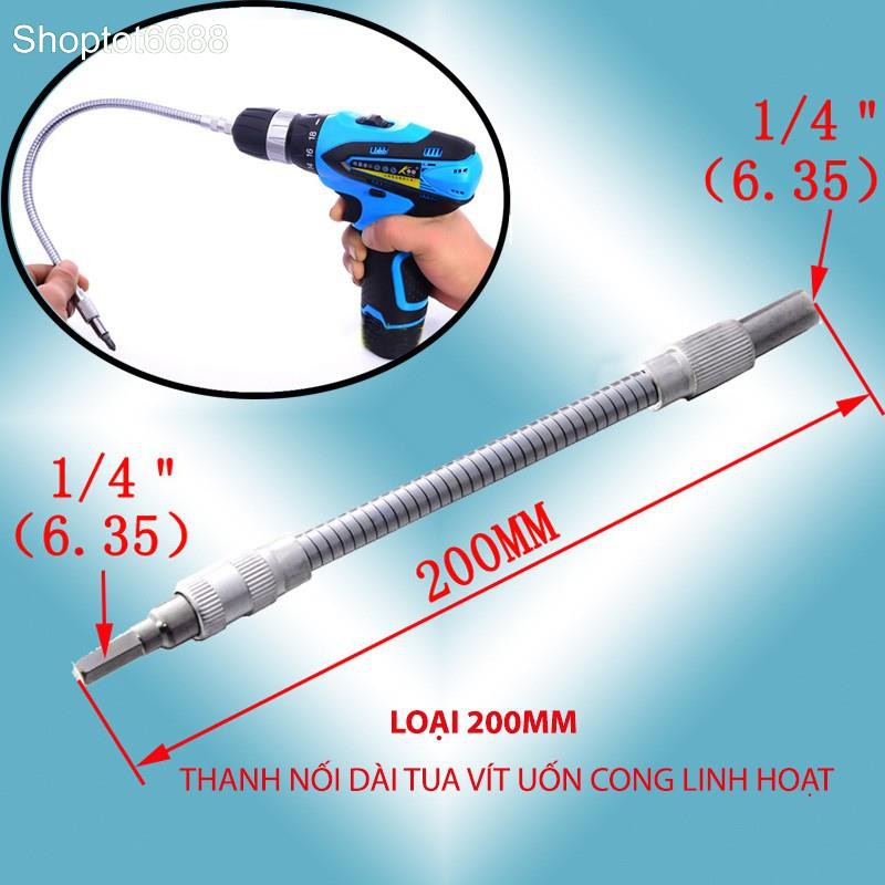 THANH NỐI DÀI TUA VÍT UỐN CONG LINH HOẠT, ĐẦU LỤC GIÁC 6.35 (Kho hàng Hà Nội)