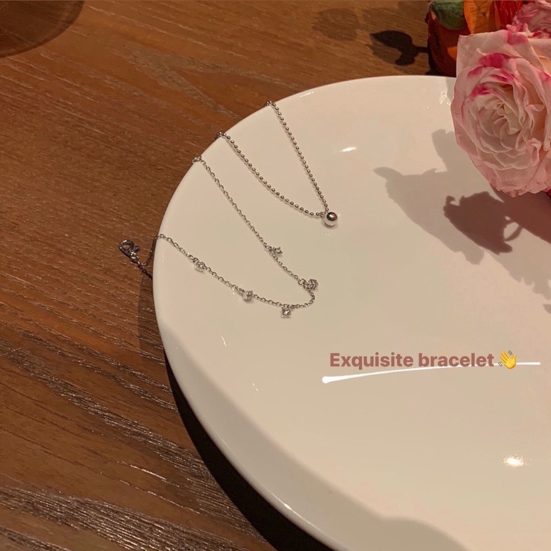 Vòng Tay Chuỗi Hạt Tròn Nhỏ Đơn Giản Thời Trang Hàn Quốc