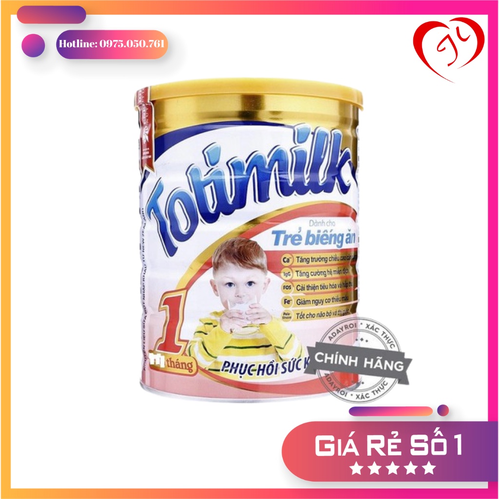 Combo 2 hộp Sữa Totimilk số 1 loại 900g HDS 2022