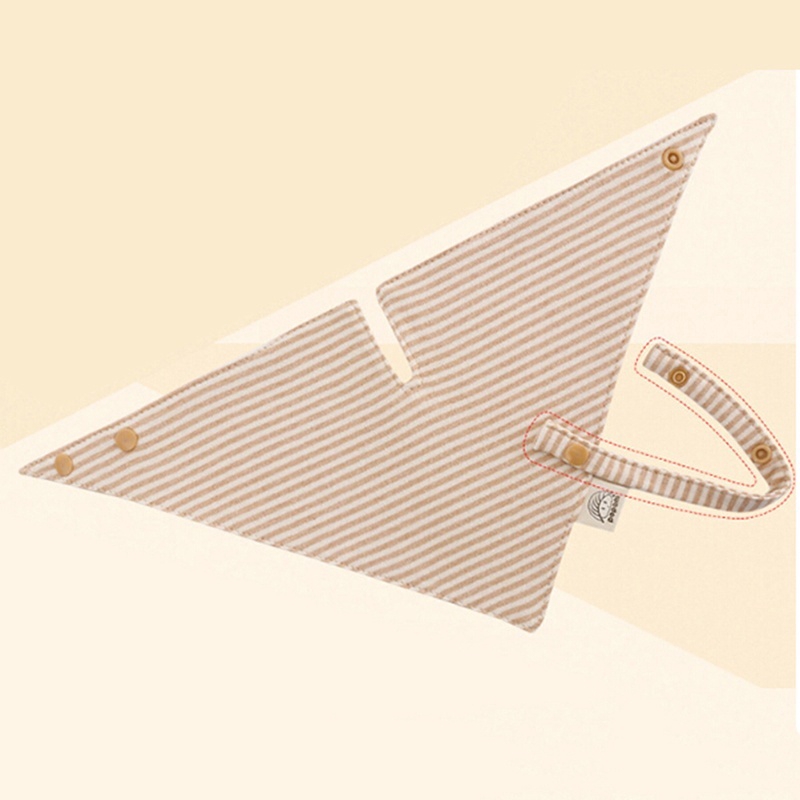Yếm Ăn Cotton Kẻ Sọc Chống Thấm Nước Cho Bé