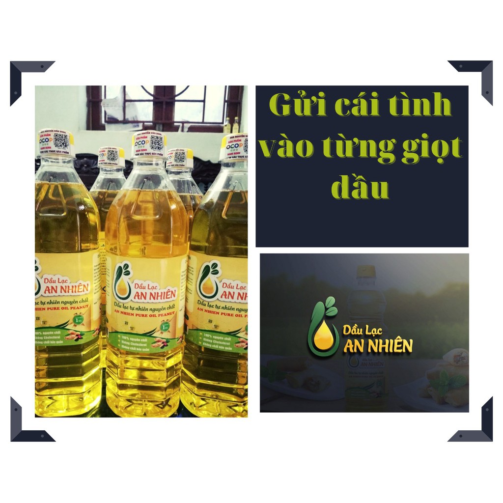 AN NHIÊN DẦU LẠC NGUYÊN CHẤT Chai 1 lit