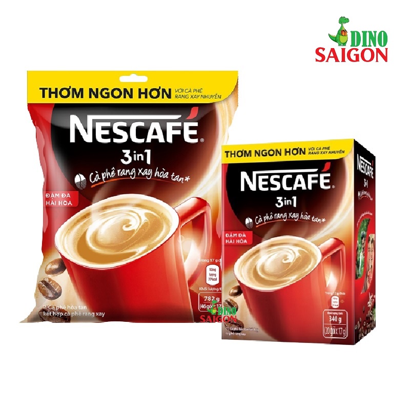 Nescafé 3in1 Cà Phê Rang Xay Hòa Tan Đậm Đà Hài Hòa