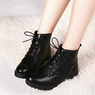 bot cao cổ nữ  full đen dây buộc kiểu dáng Hàn Quốc hot trend