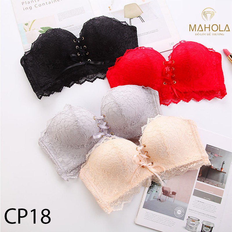 Bộ Áo ngực không dây không gọng nâng ngực chống tuột có đây rút siêu quyến rũ hot trend 2021_MAHOLA_CP18 | BigBuy360 - bigbuy360.vn