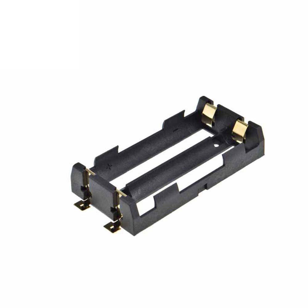 1 Hộp Đựng Pin 18650 1 2 Ngăn Bằng ABS Màu Đen