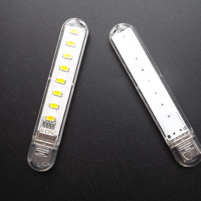 BỘ 2 ĐÈN LED 8 BÓNG SIÊU SÁNG CẮM CỔNG USB