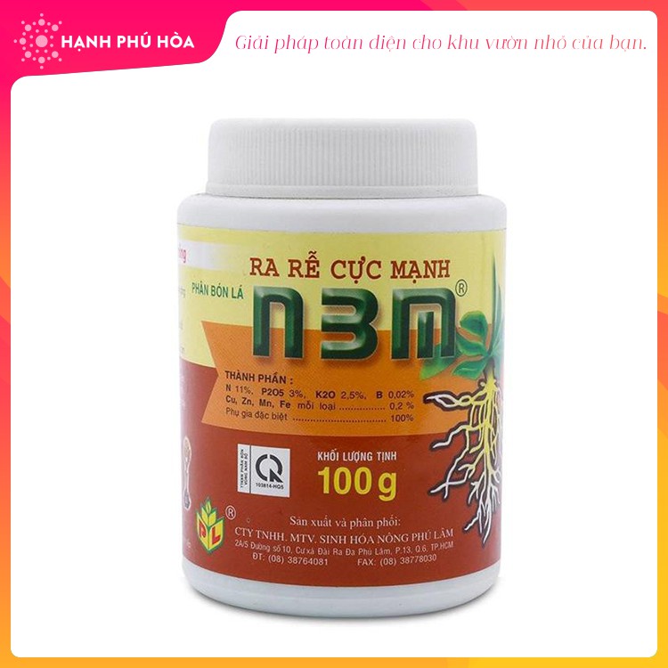 Phân Bón N3M Lọ 100 gram- Kích Thích Ra Rể Cực Mạnh, Phục Hồi Rễ Suy Yếu, Giúp Cây Đâm Chồi Mới, Tăng Đậu Trái