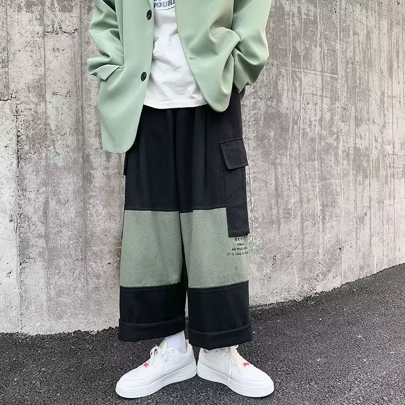 Quần Dài Dáng Rộng Phối Túi Lớn Thoải Mái Phong Cách Hip Hop Nhật Bản Cho Nam size M-3XL