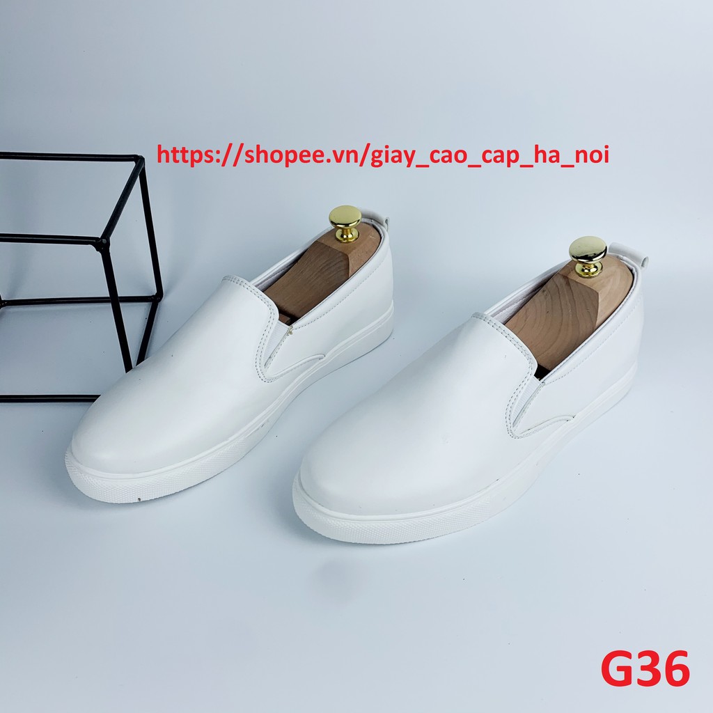 Giày lười nam trắng cao cấp 💥𝙁𝙍𝙀𝙀𝙎𝙃𝙄𝙋💥 Giày lười nam độn đế chống thấm | BigBuy360 - bigbuy360.vn
