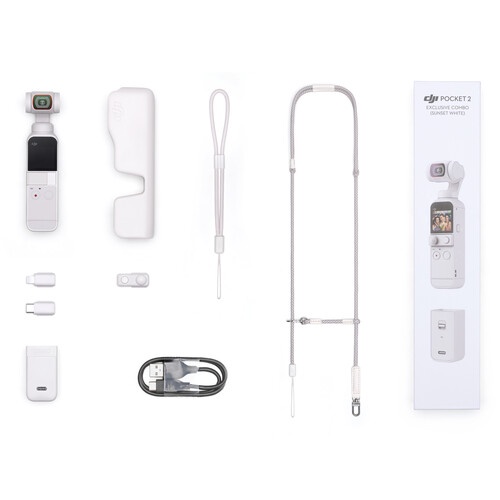 Máy quay hành động DJI Pocket 2 Exclusive Combo màu Sunset White - Hàng chính hãng bảo hành 12 tháng