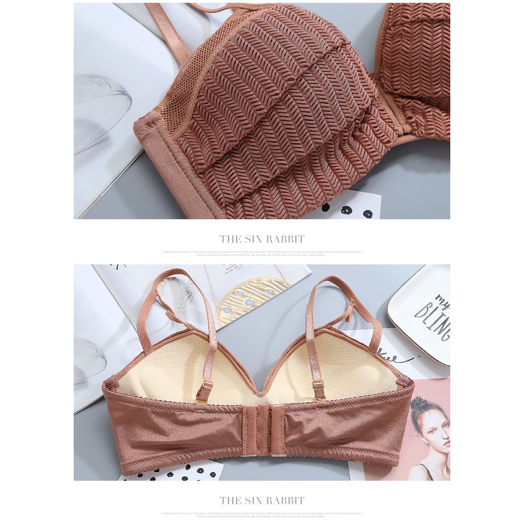 Bộ Đồ Lót Nữ Không Gọng Đan Cách Điệu Nâng Ngực | BigBuy360 - bigbuy360.vn