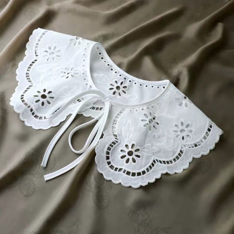 Cổ Áo Giả Thêu Hoa Phong Cách Pháp Thời Trang Cho Nữ