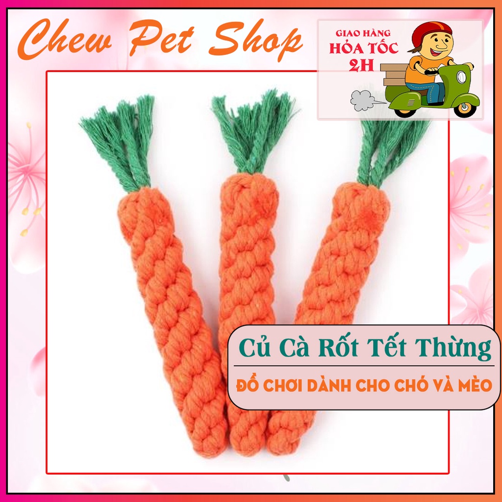 Đồ Chơi Chó Mèo Hình Củ Cà Rốt
