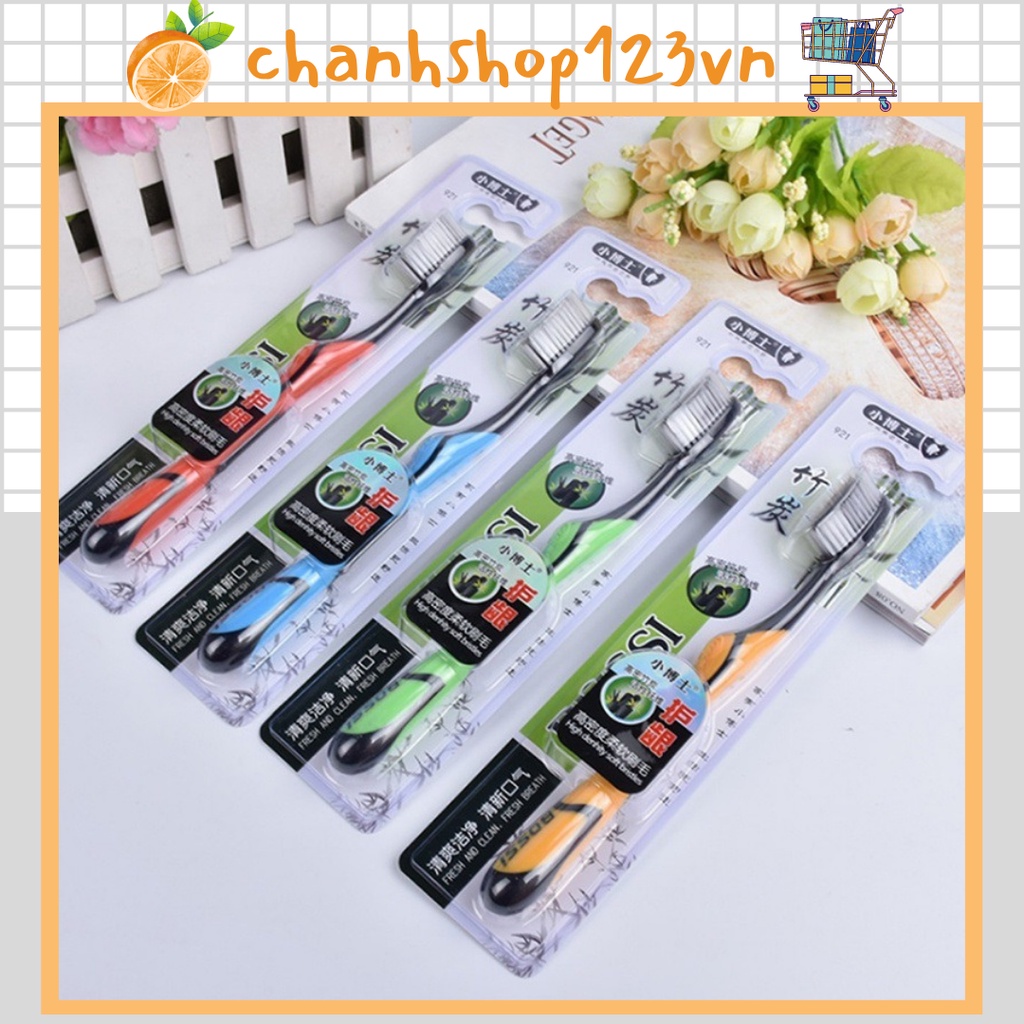 Bàn chải đánh răng than tre hoạt tính Hàn Quốc Bossi No 921, sợi lông mềm mịn có lợi cho nướu lợi và chân răng - 10109