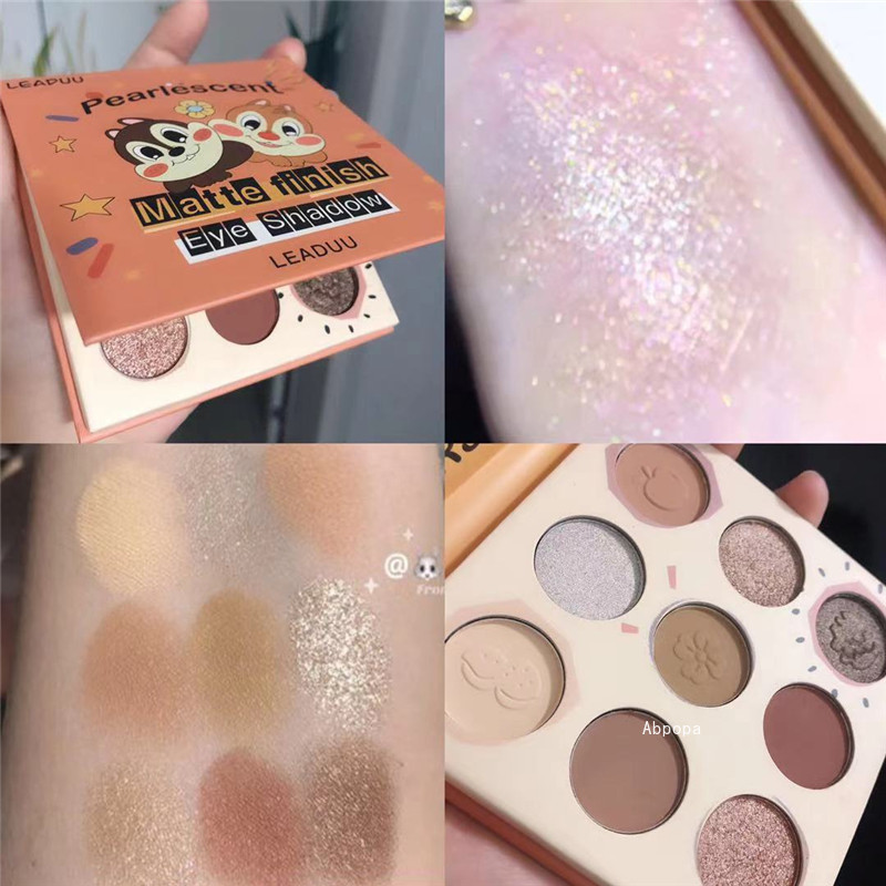 [Hàng mới về] Bảng phấn mắt Leaduu 9 màu sắc tông lì và ánh nhũ lấp lánh chống thấm nước | BigBuy360 - bigbuy360.vn