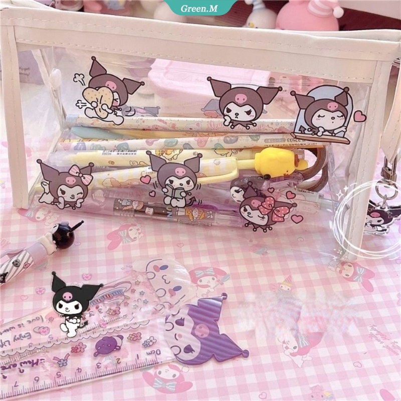 Hộp Đựng Bút Trong Suốt Hình Kuromi My Melody Cinnamoroll Dễ Thương Diy