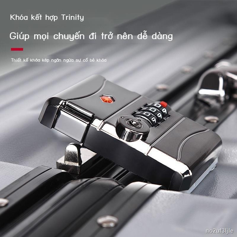 Vali khung nhôm khoá sập cao cấp vali ngoại cỡ có sức chứa lớn