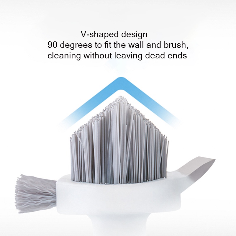 Bàn Chải Vệ Sinh Khe Hở 2 Trong 1 Hình Chữ V Tay Cầm Dài Tiện Dụng