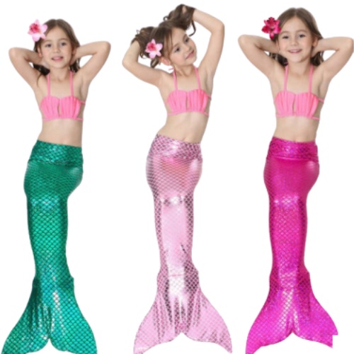 Đồ bơi cho bé gái set nàng tiên cá cao cấp CHƯA kèm chân vịt bơi ANDAKIDS AD89