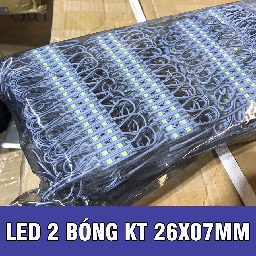 Cụm 2 LED hắt kích thước 27x07mm,dây 20 bóng,làm dấu chữ.