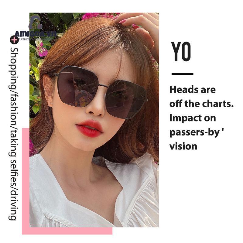 ✨✨Kính Mát Gọng Tròn Lớn Chống Tia UV Thời Trang Cho Nữ