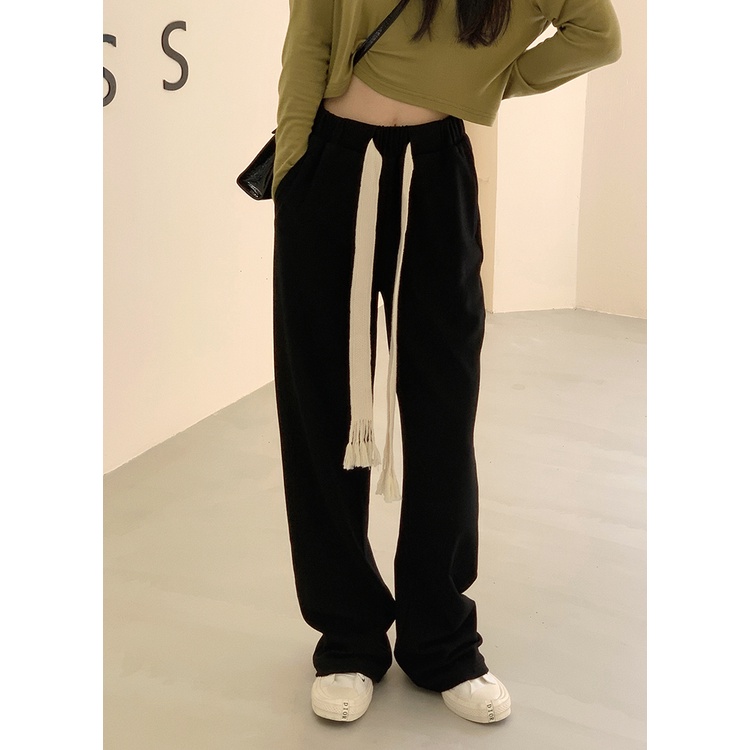 ZHELIHANGFEI Quần thể thao phong cách châu Âu và Mỹ có nguy cơ cảm thấy quần thẳng đều bình thường - phù hợp