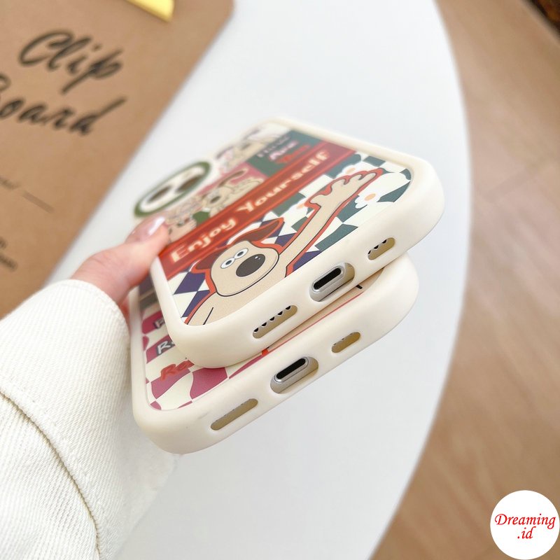 Ốp Điện Thoại Mềm Hình Chú Cún Mắt To Cho iphone 15 14 13 12 11 pro x xr xs max se 2020 6 6s 7 8 plus