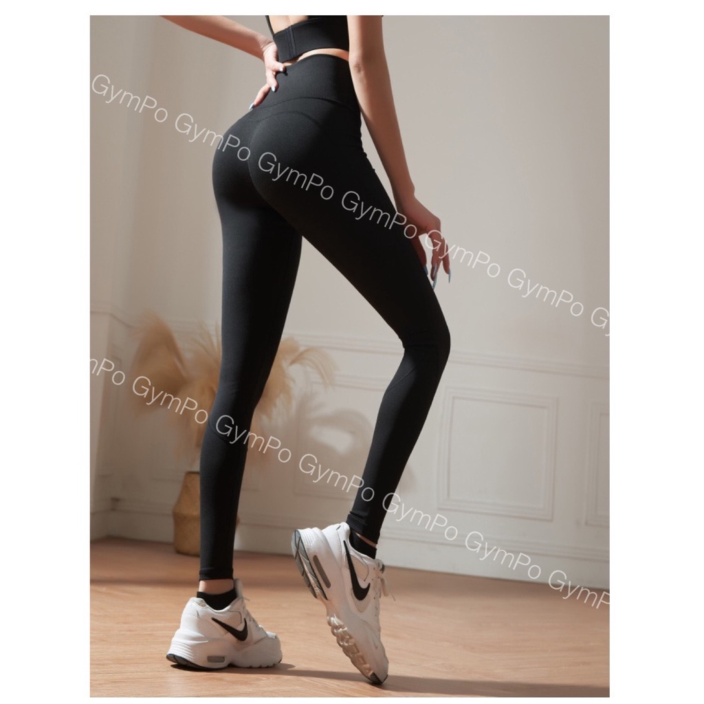 Legging Poly Gel trơn Quần Tập Gym Nữ Yoga [ĐỒ TẬP]