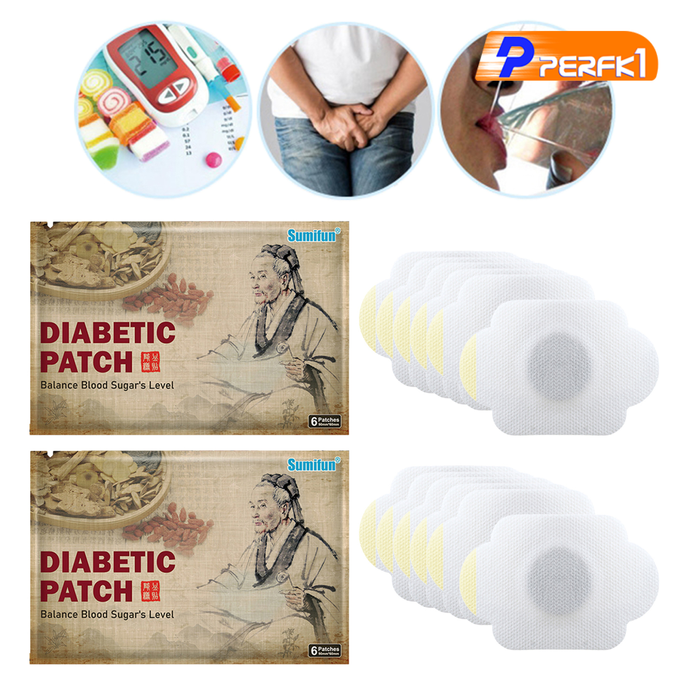 Hot-Diabetes Sticker 12 Pcs/2Bag Diabetes Plasters Diabetes Patch Diabetes Pads