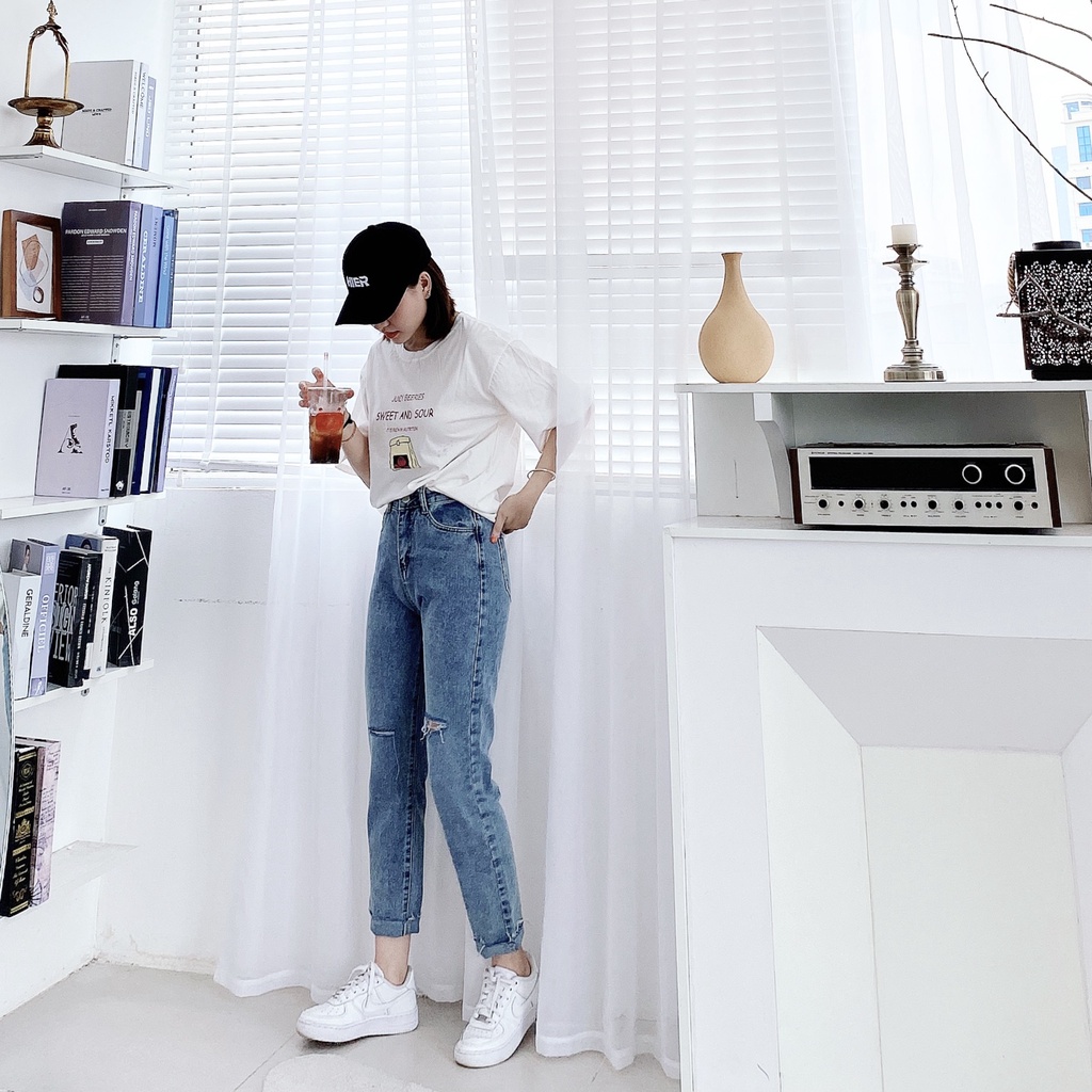 QUẦN BAGGY QBG RÁCH 2GAU TUA RUA QBG9193