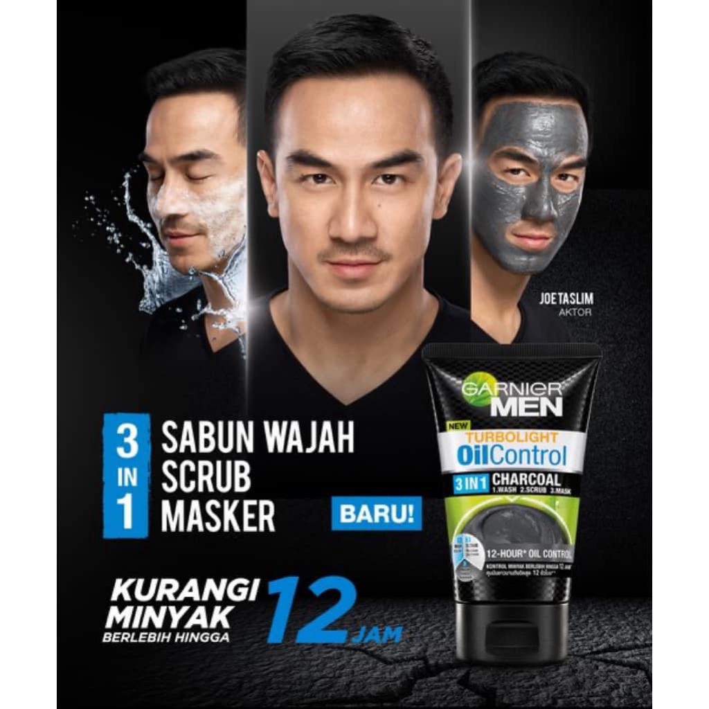 Sữa rửa mặt kiềm dầu sáng da dành cho nam Garnier Men Turbolight Oil nhiều loại