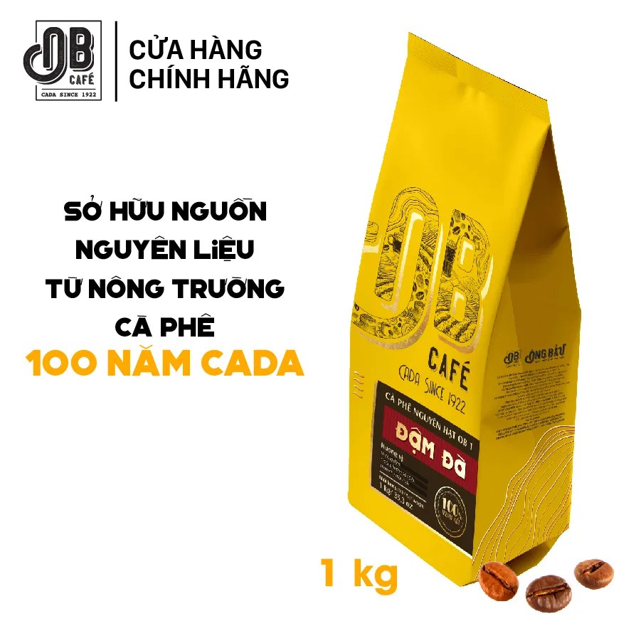 Ông Bầu Cà Phê Nguyên Hạt OB1 Đậm Đà Túi 1kg