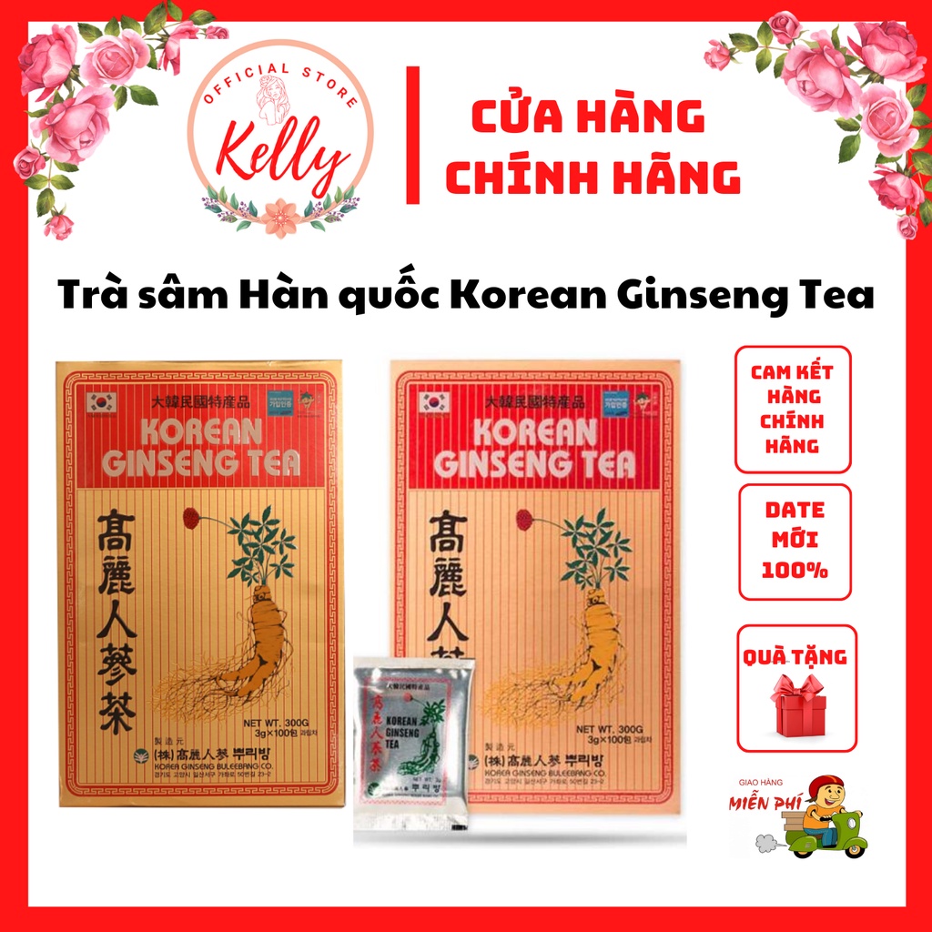 Trà Nhân Sâm Hàn Quốc Korean Ginseng Tea chính hãng 100 Gói x 3g