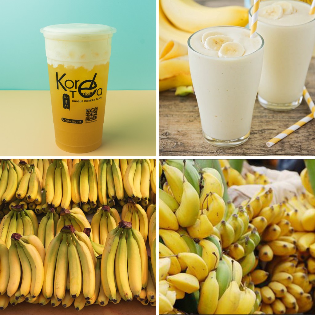Sốt Chuối Nghiền Nguyễn - Smoothie Chuối Jupiter Hàn Quốc - Chai 1,8Kg - Pha trà trái cây, đá xay, soda, cocktail,...