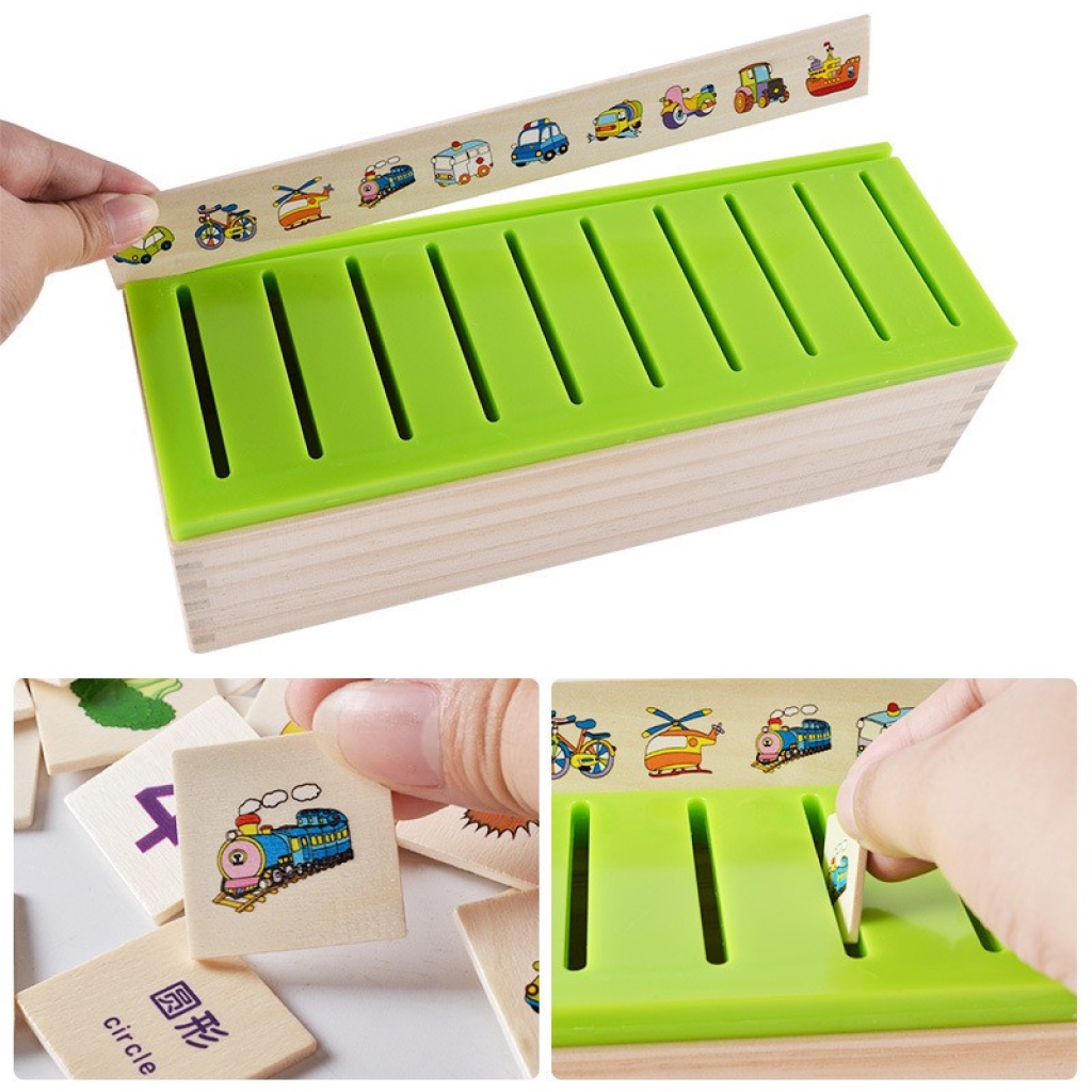 Đồ chơi phát triển trí tuệ thả hình khối theo chủ đề cho bé đồ chơi gỗ Bonkids toys