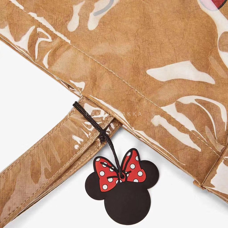 Túi Xách Mua Sắm Chất Liệu Tpu Giấy Kraft In Hình Chuột Mickey Minnie Phong Cách Hàn Quốc