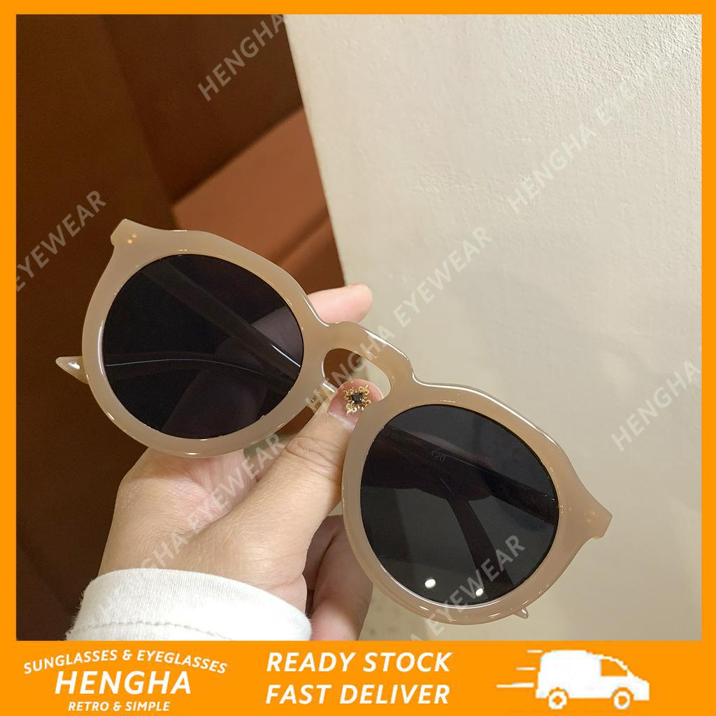 Kính Mát Gọng Tròn Màu Kẹo Ngọt Phong Cách Hàn Quốc