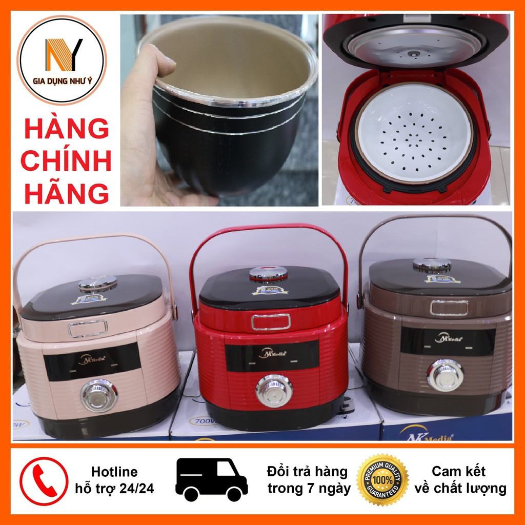 [Mã ELHADEV giảm 4% đơn 300K] Nồi cơm điện NK MEDIA Dung tích 1,8L [ BẢO HÀNH 12 THÁNG ] Bền đẹp siêu tiện lợi