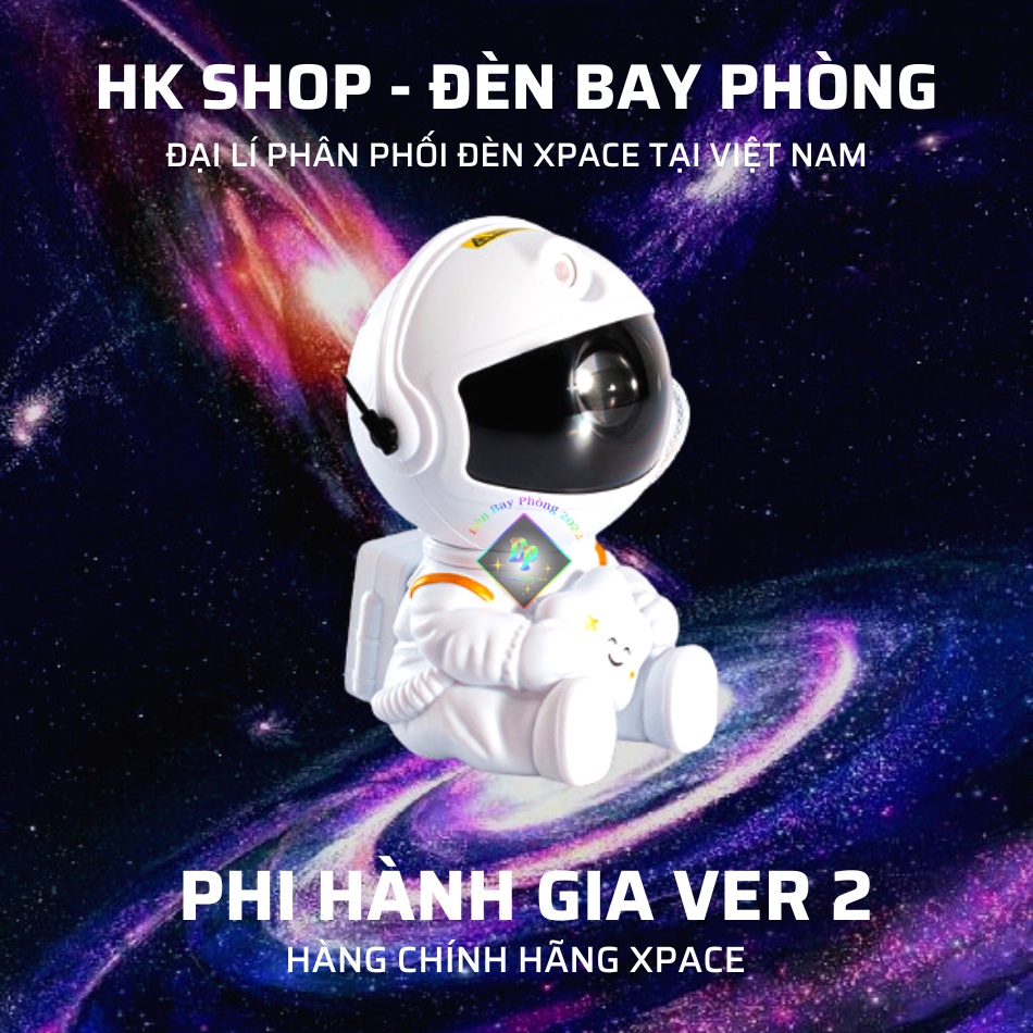Đèn Ngủ Phi Hành Gia Chiếu sao Bàu Trời Ver2 cute